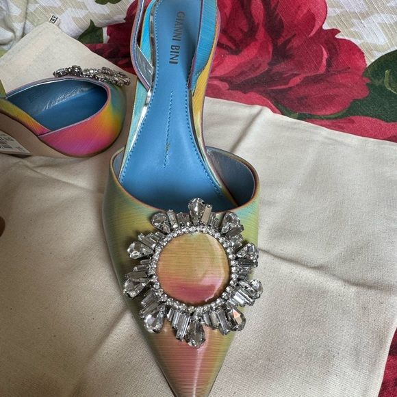 Gianni Bonnie Halter Back Pumps with Rhinestone and Changeable color - Picture 4 of 14